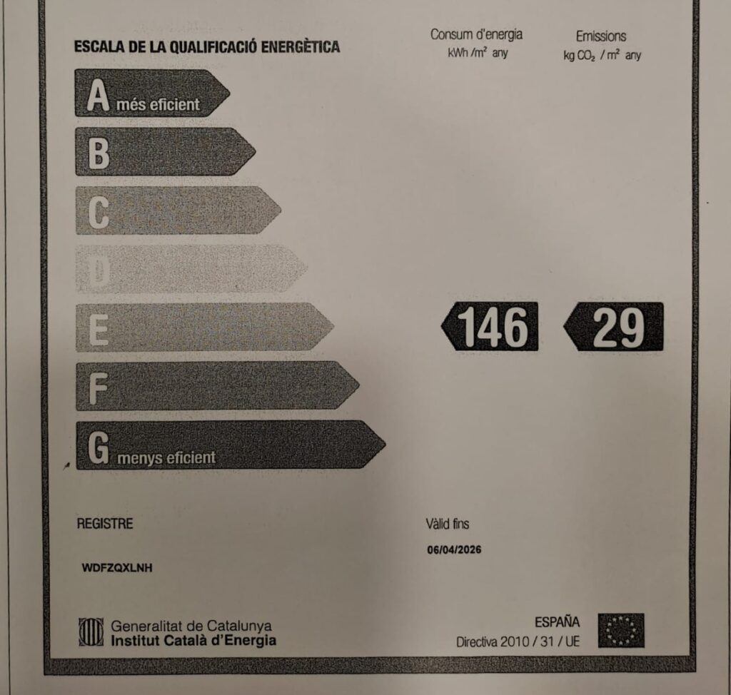 lloguer al Berguedà-certificat energètic-231lp